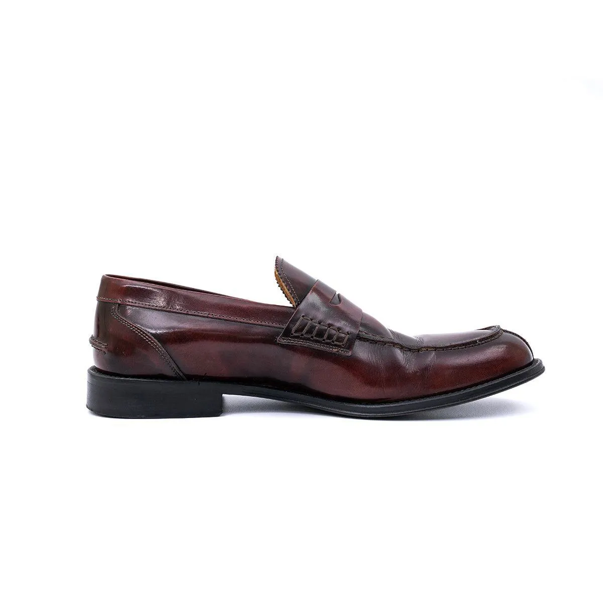 Exton On Formal Slip Ons Leather Burgundy Colour For Men