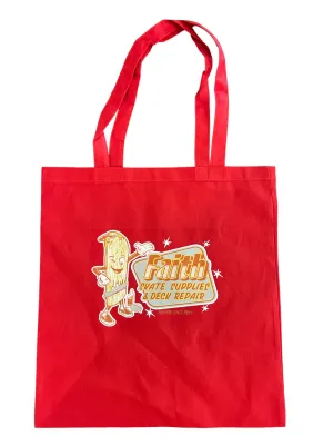 Faith Skate x Skateshop Day 2023 "Deck Repair" Tote Bag - Red