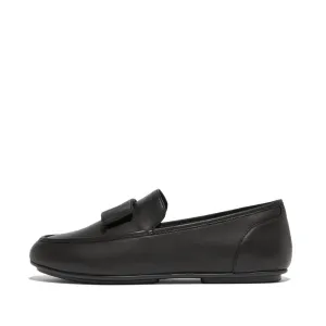 FitFlop Allegro Bow Leather Loafers Black