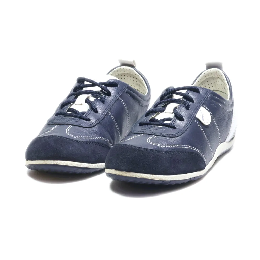 Geox Low-Top Sneakers Leather Blue Colour For Women