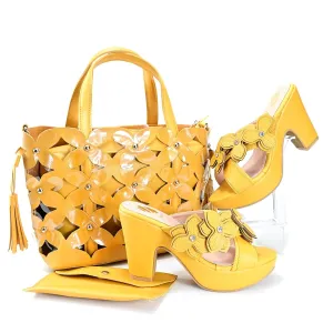 Glamorous Italian Shoes and Bag for Weddings African Style