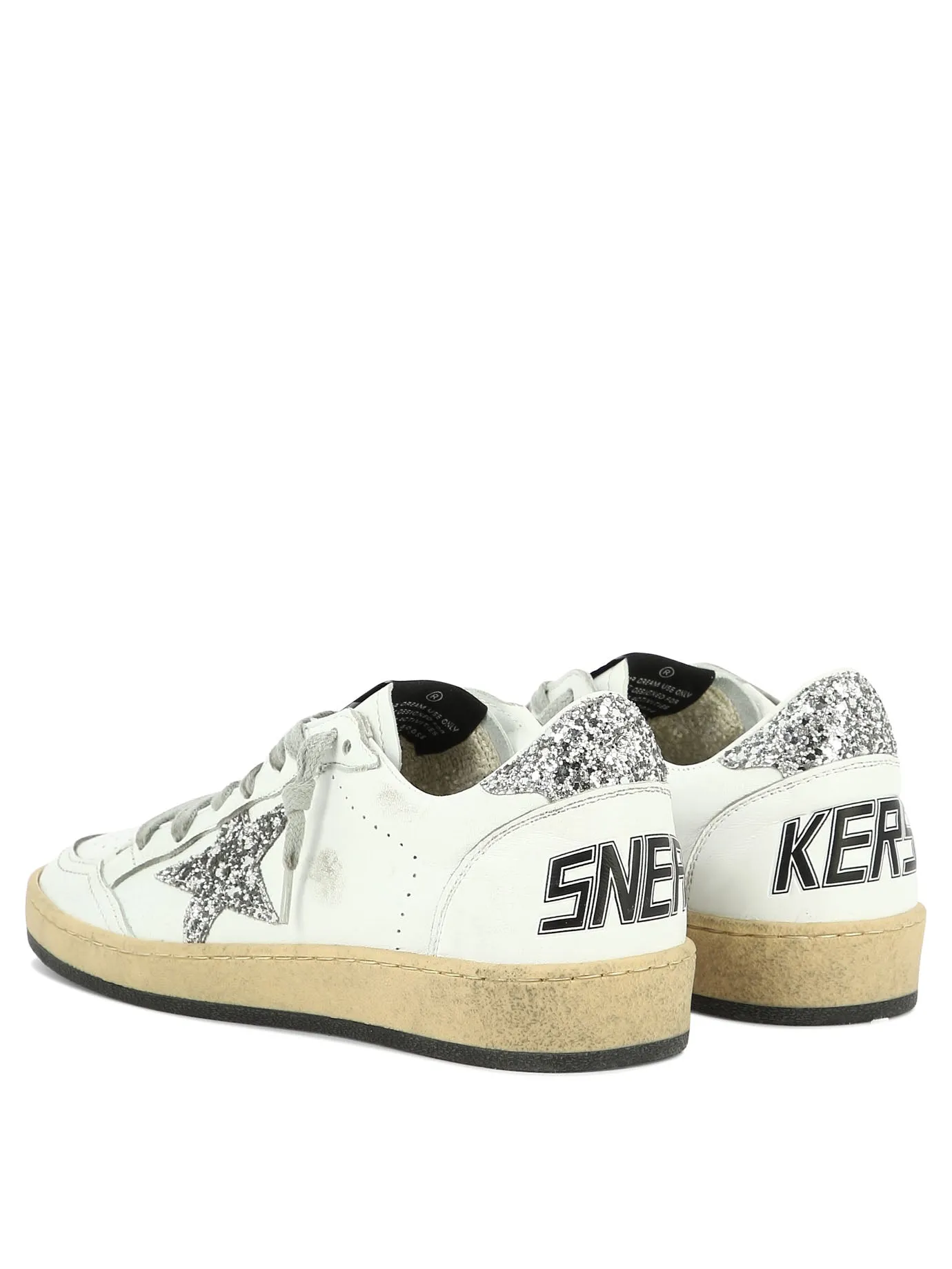 GOLDEN GOOSE Metallic Low-Top Sneakers with Glitter Detailing for Women