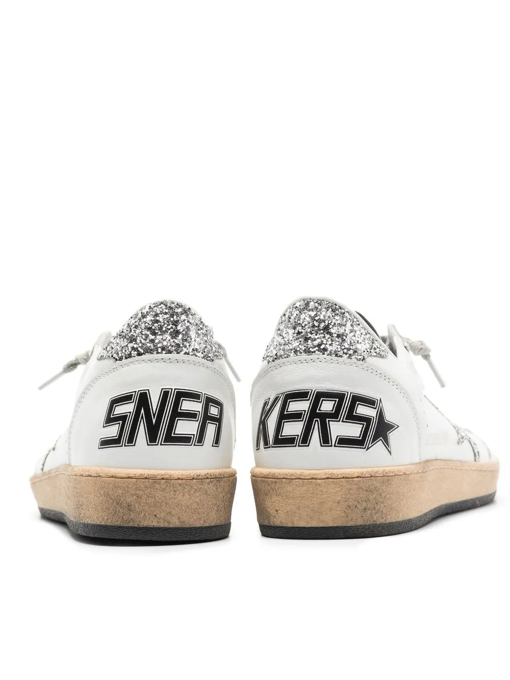 GOLDEN GOOSE Metallic Low-Top Sneakers with Glitter Detailing for Women