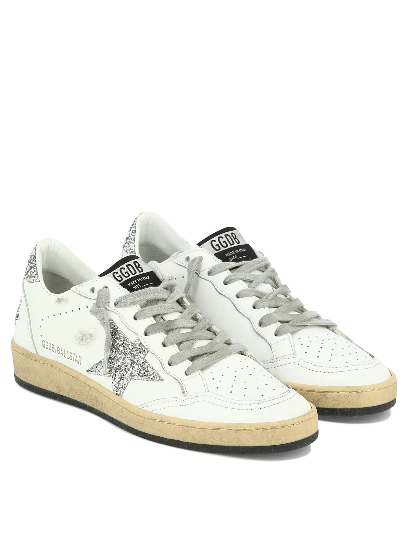 GOLDEN GOOSE Metallic Low-Top Sneakers with Glitter Detailing for Women