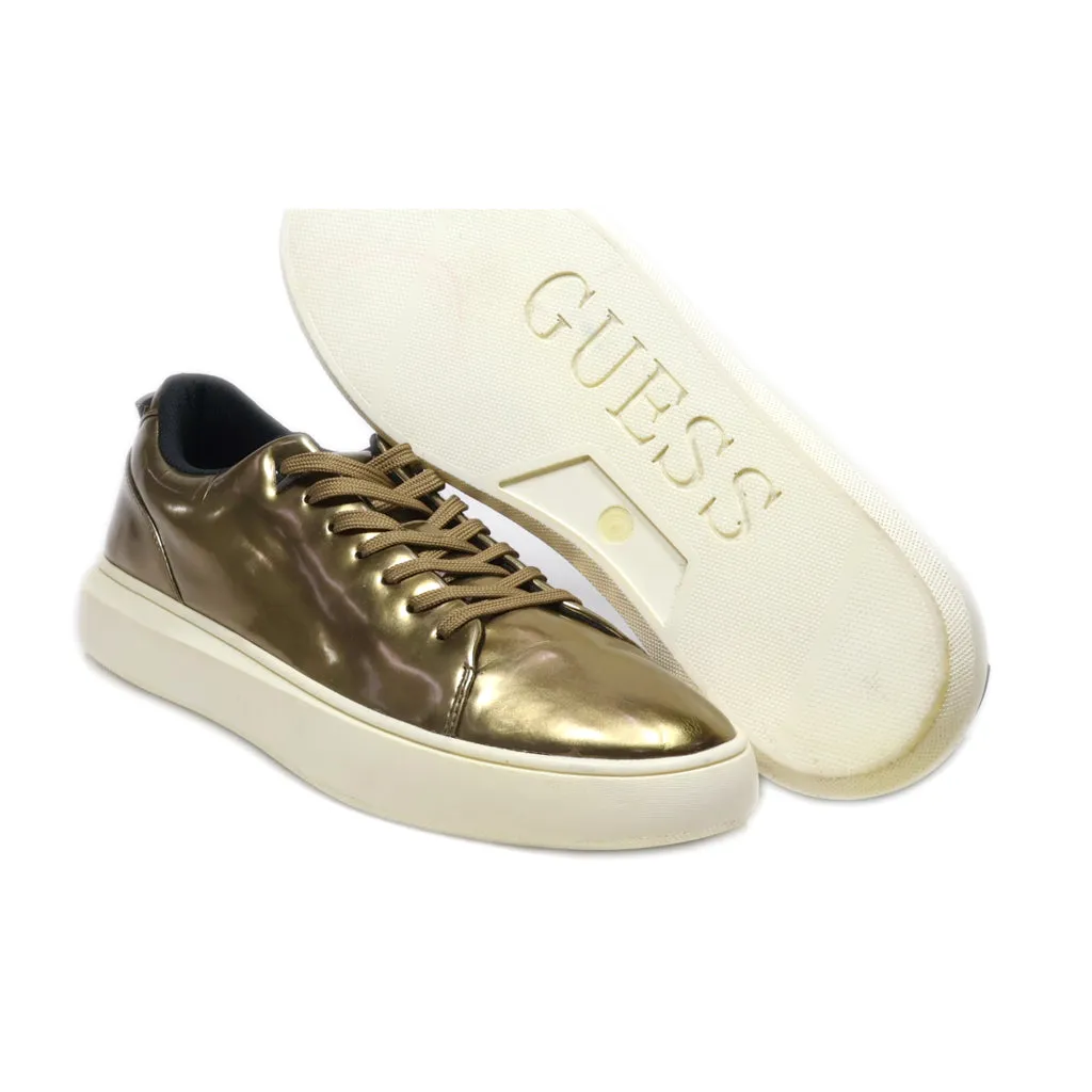 Guess Los Angeles Low-Top Sneakers Leather Gold Colour For Men