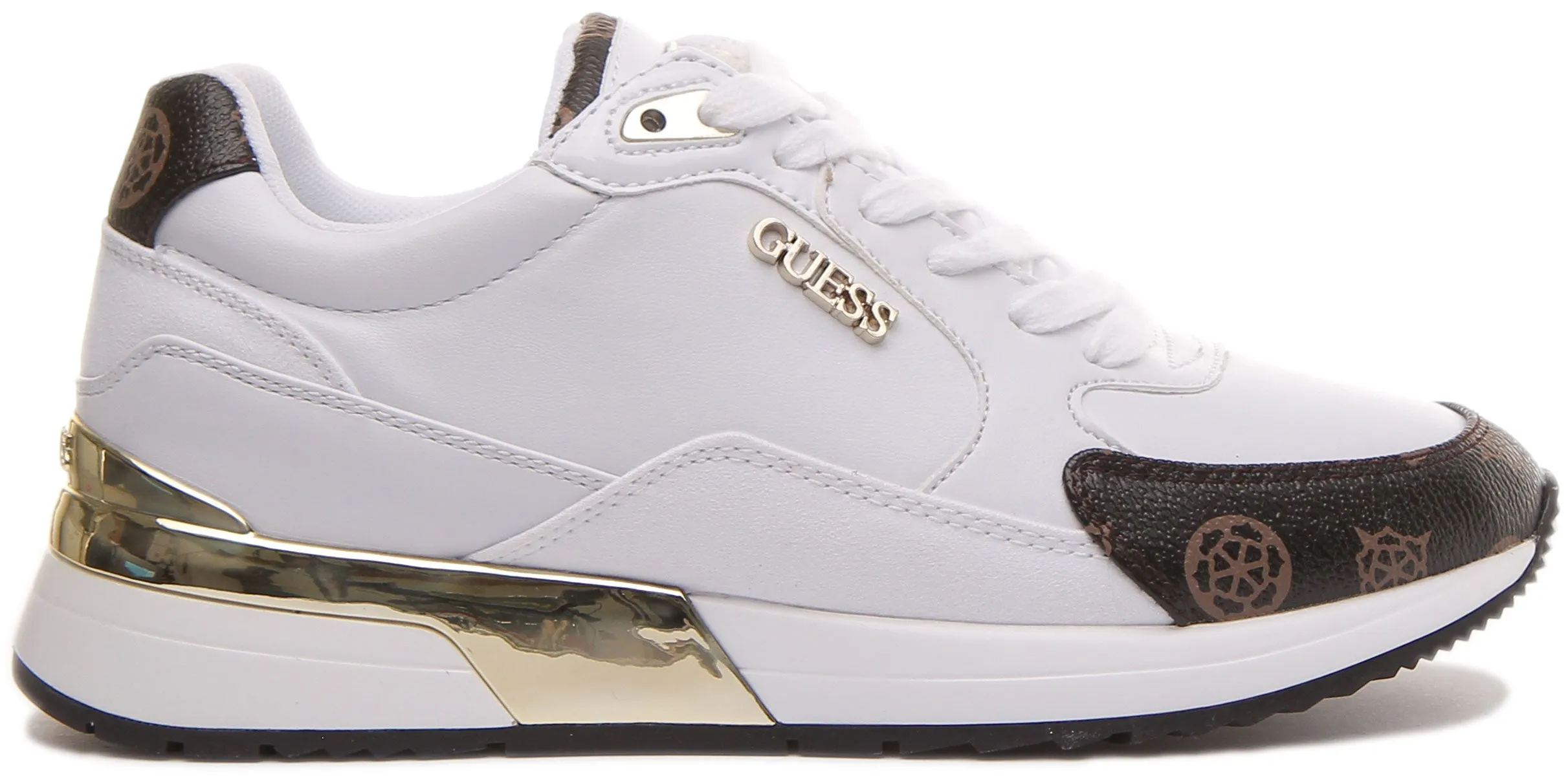 Guess Moxea In White Brown For Women