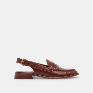 HARDI LOAFERS BROWN CRINKLE PATENT