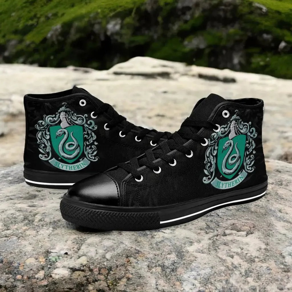 Harry Potter Hogwarts Slytherin Shoes High Top Sneakers for Kids and Adults