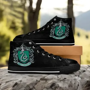 Harry Potter Hogwarts Slytherin Shoes High Top Sneakers for Kids and Adults