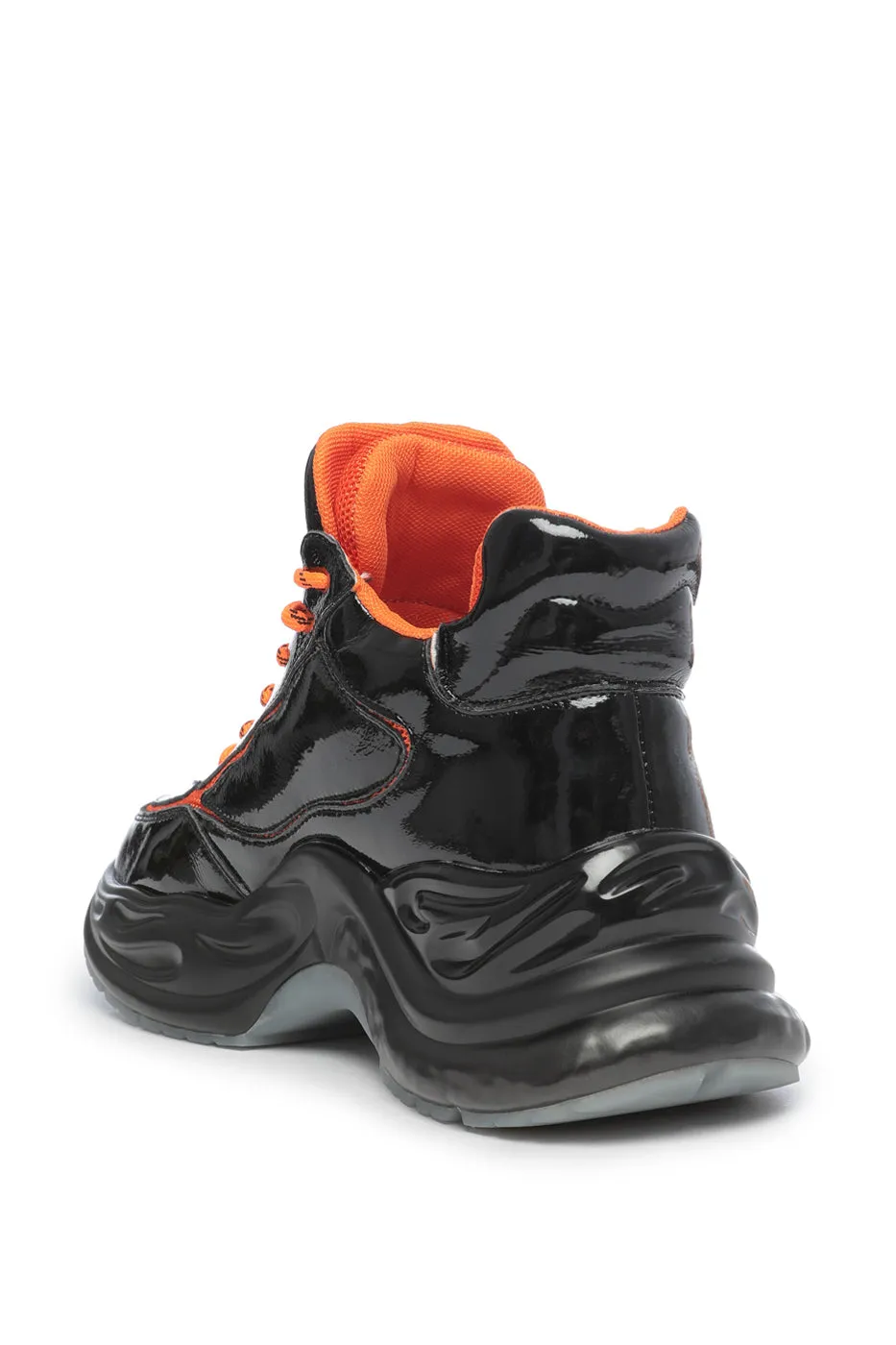 High-Top Chunky Sneakers - Black