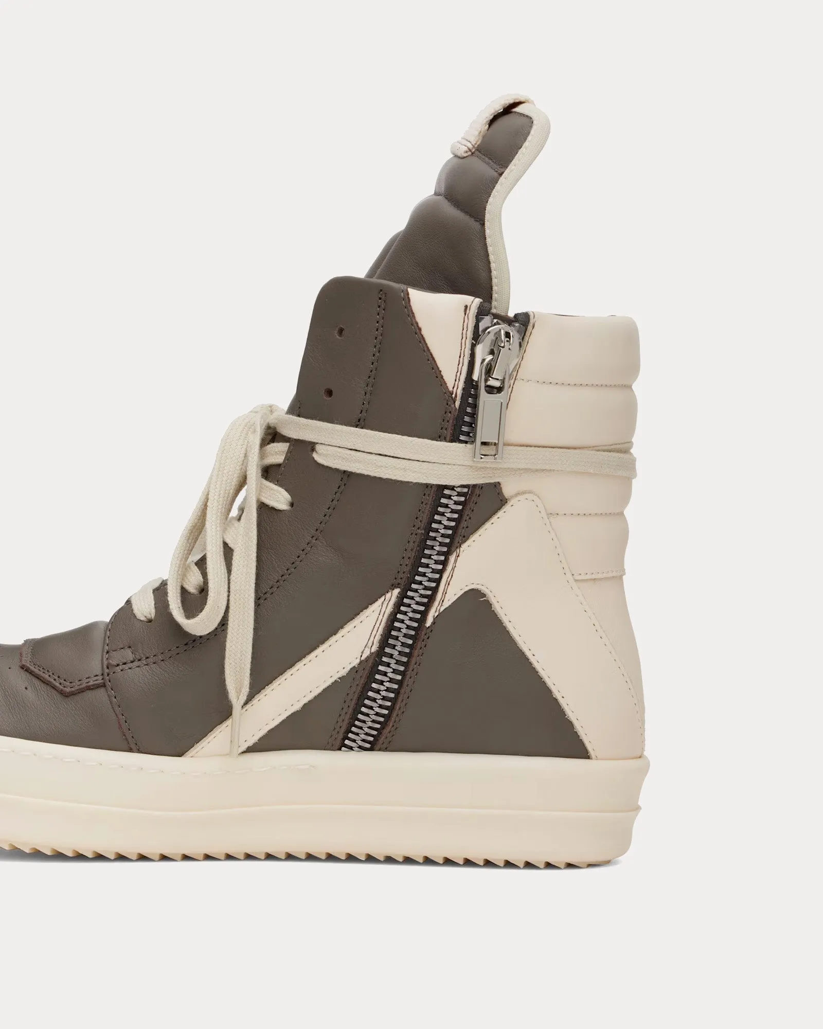Hollywood Geobasket Leather Dust / Milk / Milk High Top Sneakers
