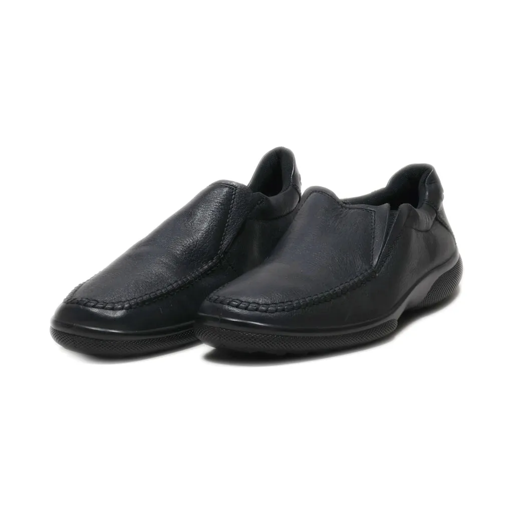 Hotter Loafers Leather Black Colour For Men