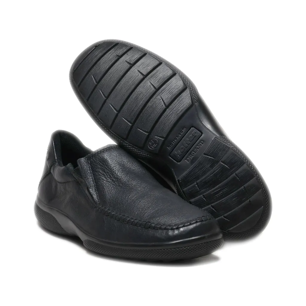 Hotter Loafers Leather Black Colour For Men