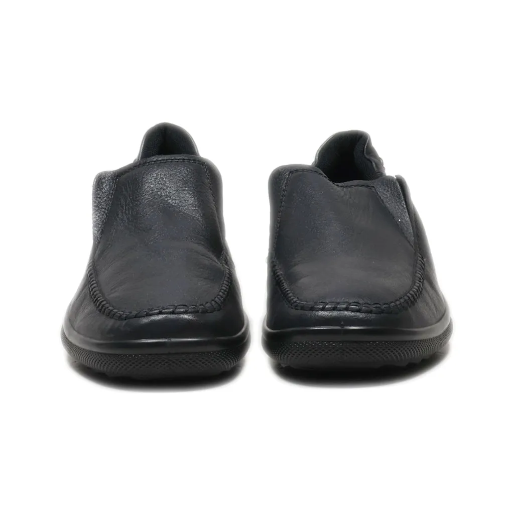 Hotter Loafers Leather Black Colour For Men