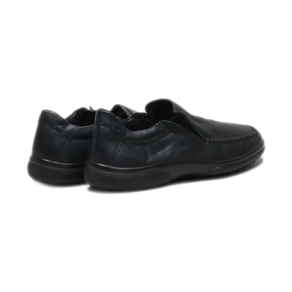 Hotter Loafers Leather Black Colour For Men