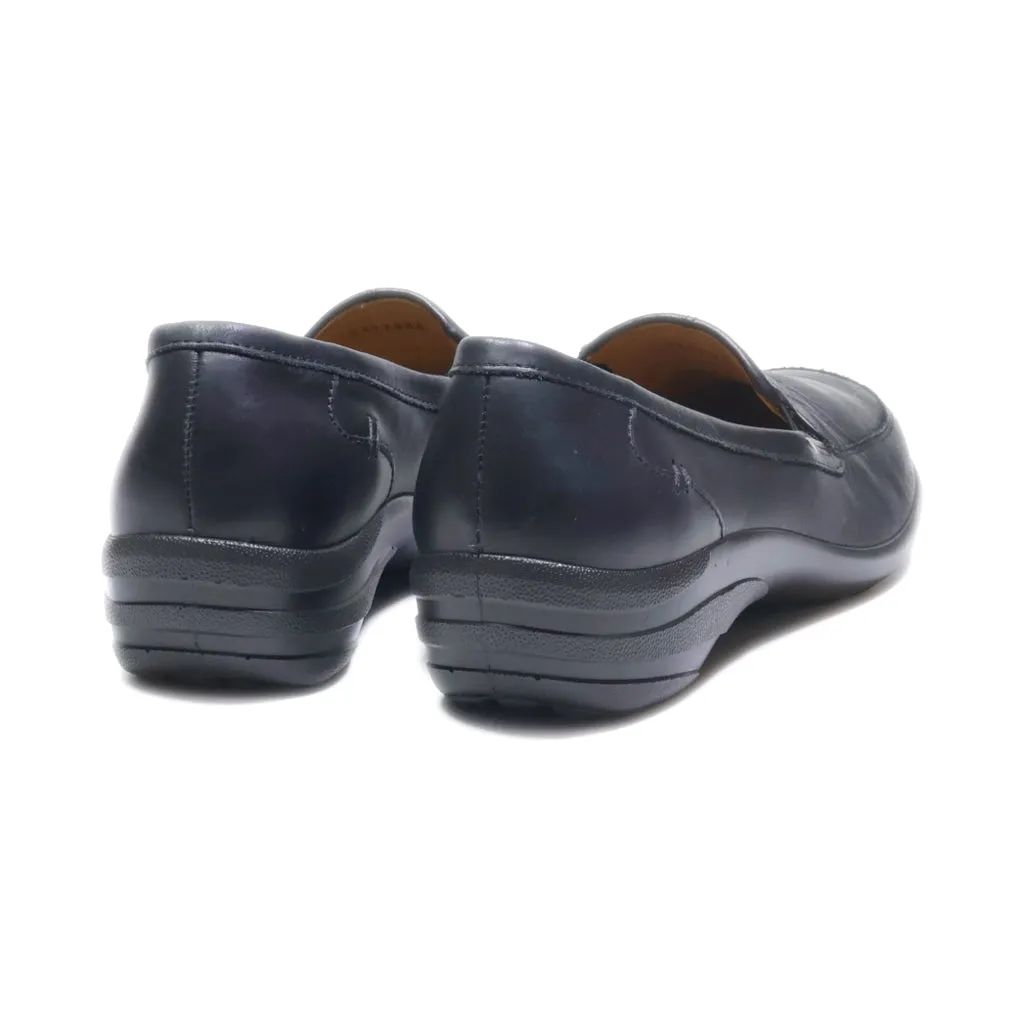 Hotter Loafers Leather Black Colour For Women