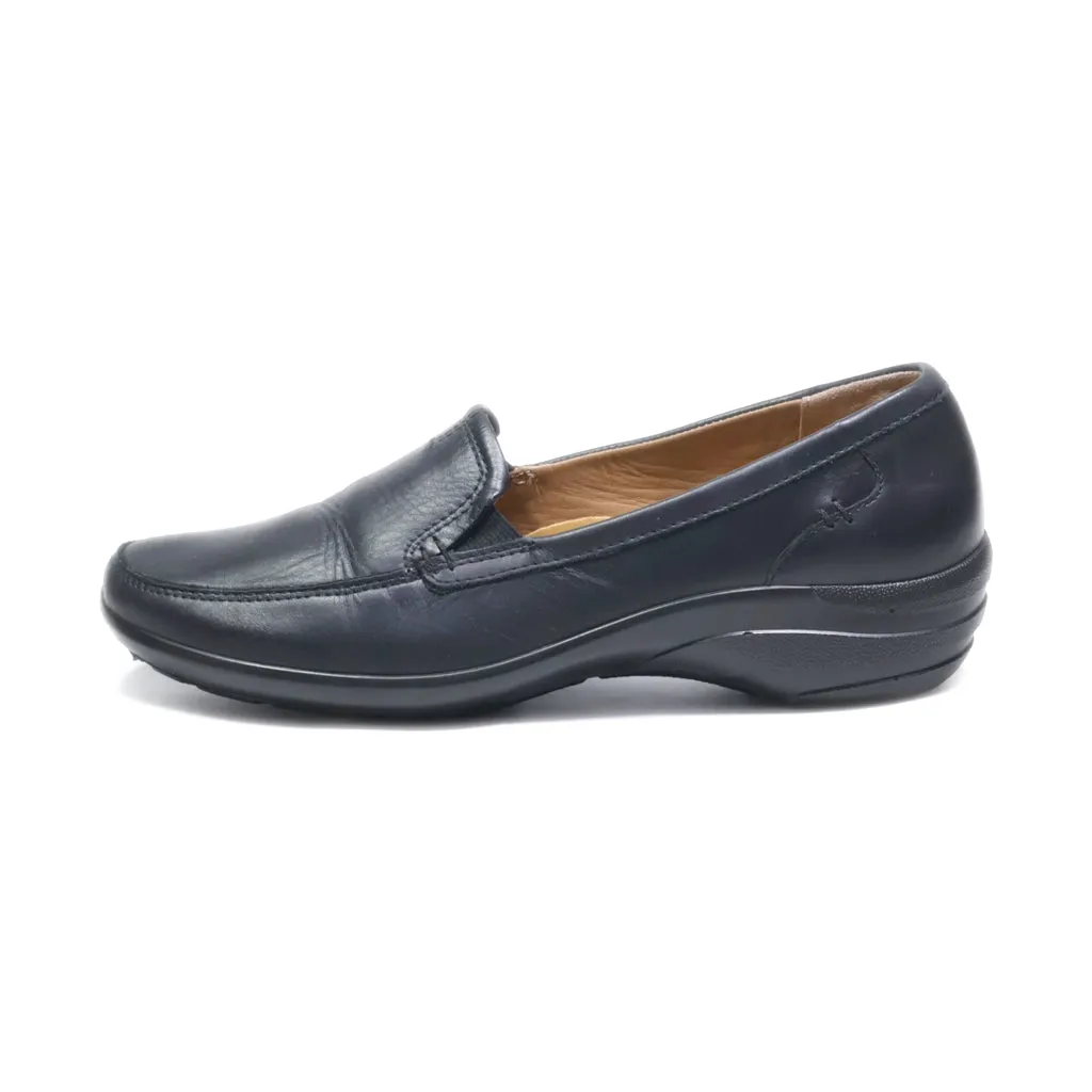 Hotter Loafers Leather Black Colour For Women