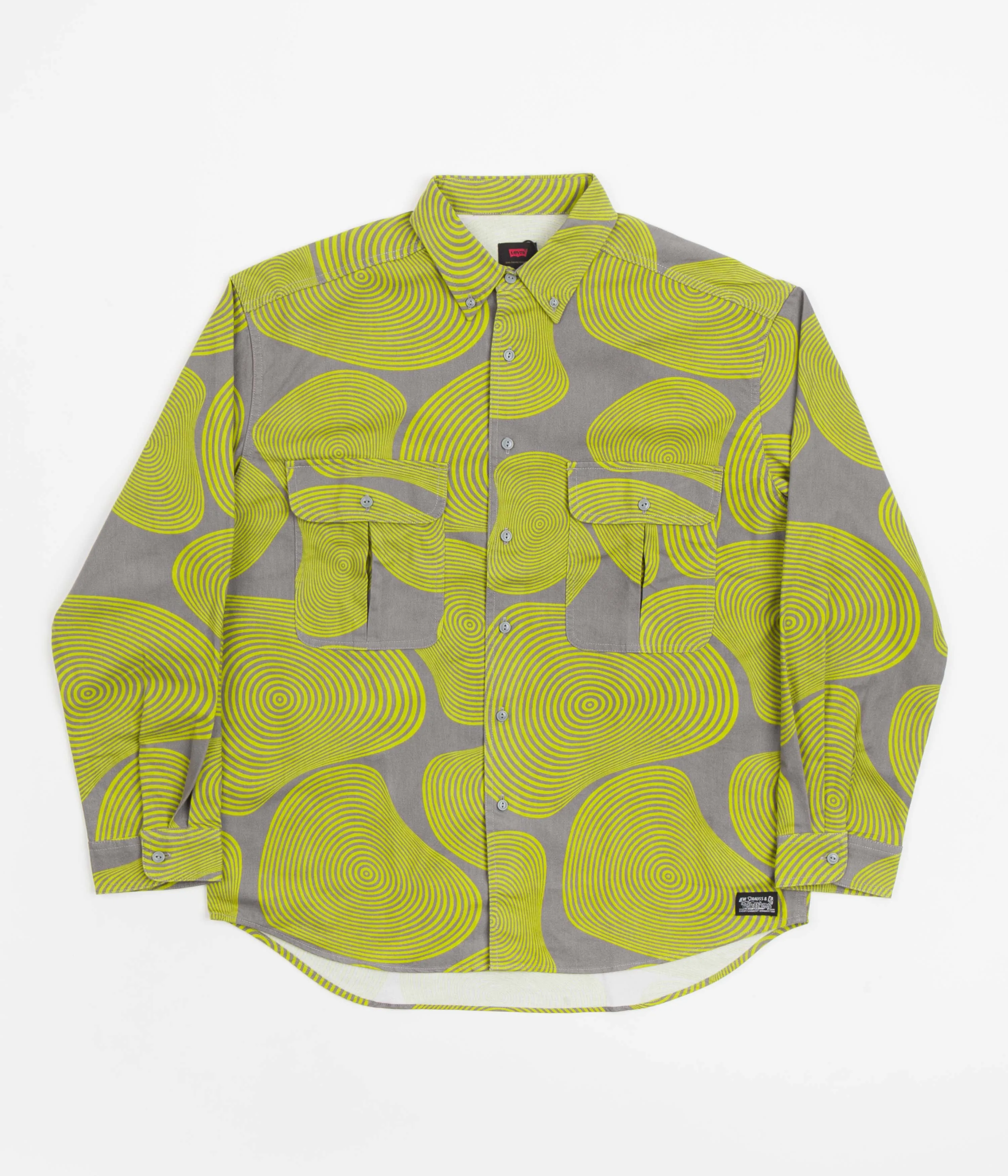 Levi's® Skate Woven Shirt - Floating In Space / Green / Grey