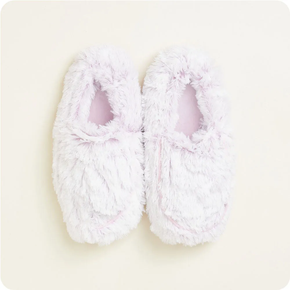 Marshmallow Lavender Warmies Slippers