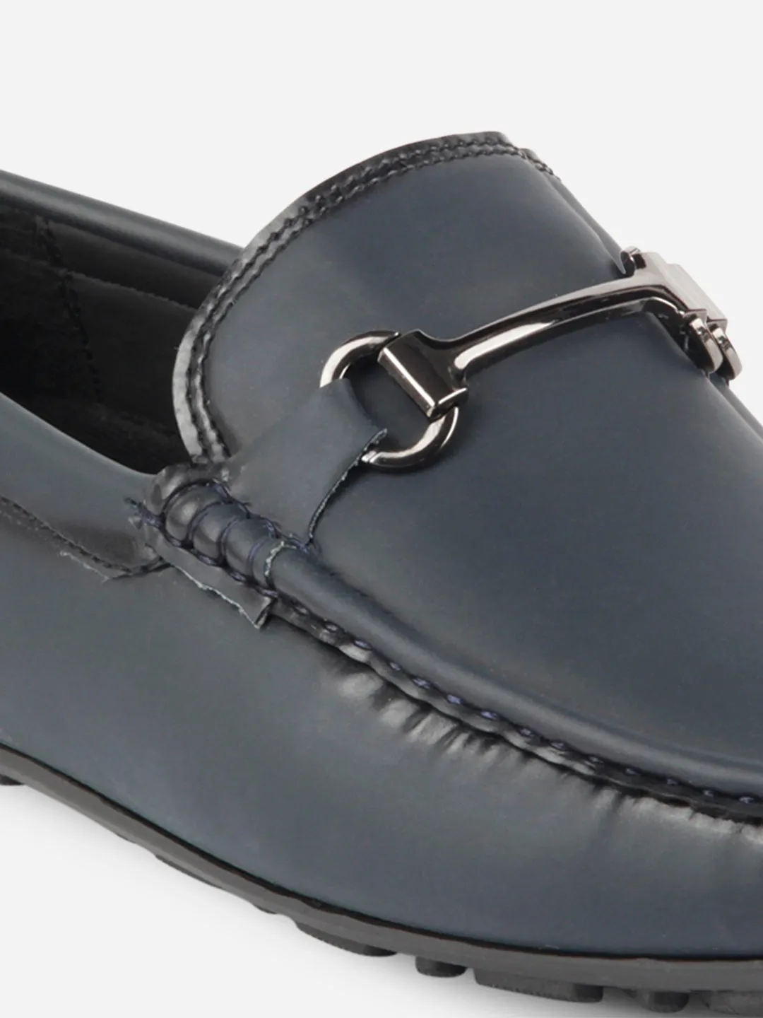 Men's Navy Saddle Trim Loafer (IX4103)