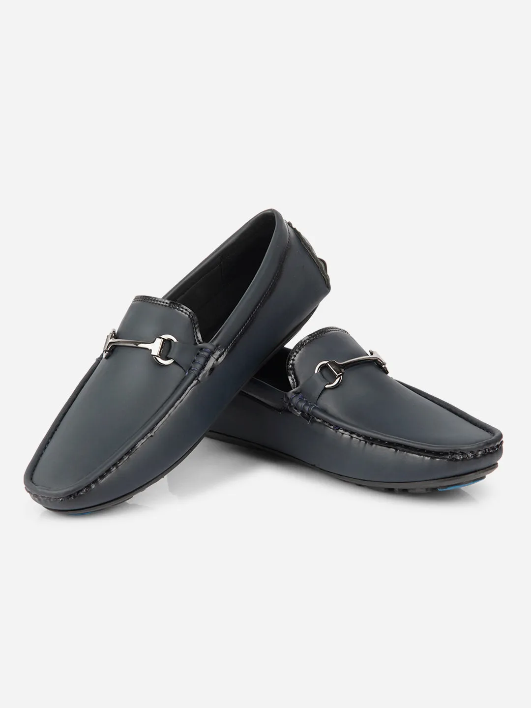 Men's Navy Saddle Trim Loafer (IX4103)