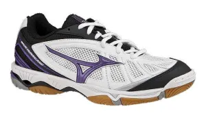 Mizuno Wave Hurricane White/Purple/Black Women's Court Shoes