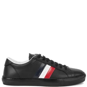 Moncler Monaco Black Leather Sneakers