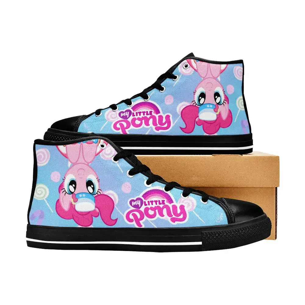 My Little Pony Friendship Is Magic Pinkie Pie Shoes High Top Sneakers for Kids and Adults