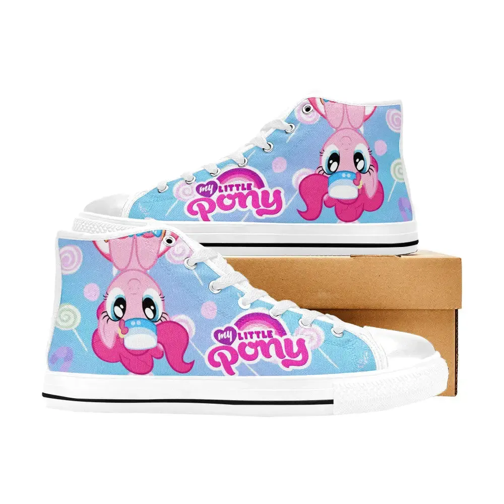 My Little Pony Friendship Is Magic Pinkie Pie Shoes High Top Sneakers for Kids and Adults