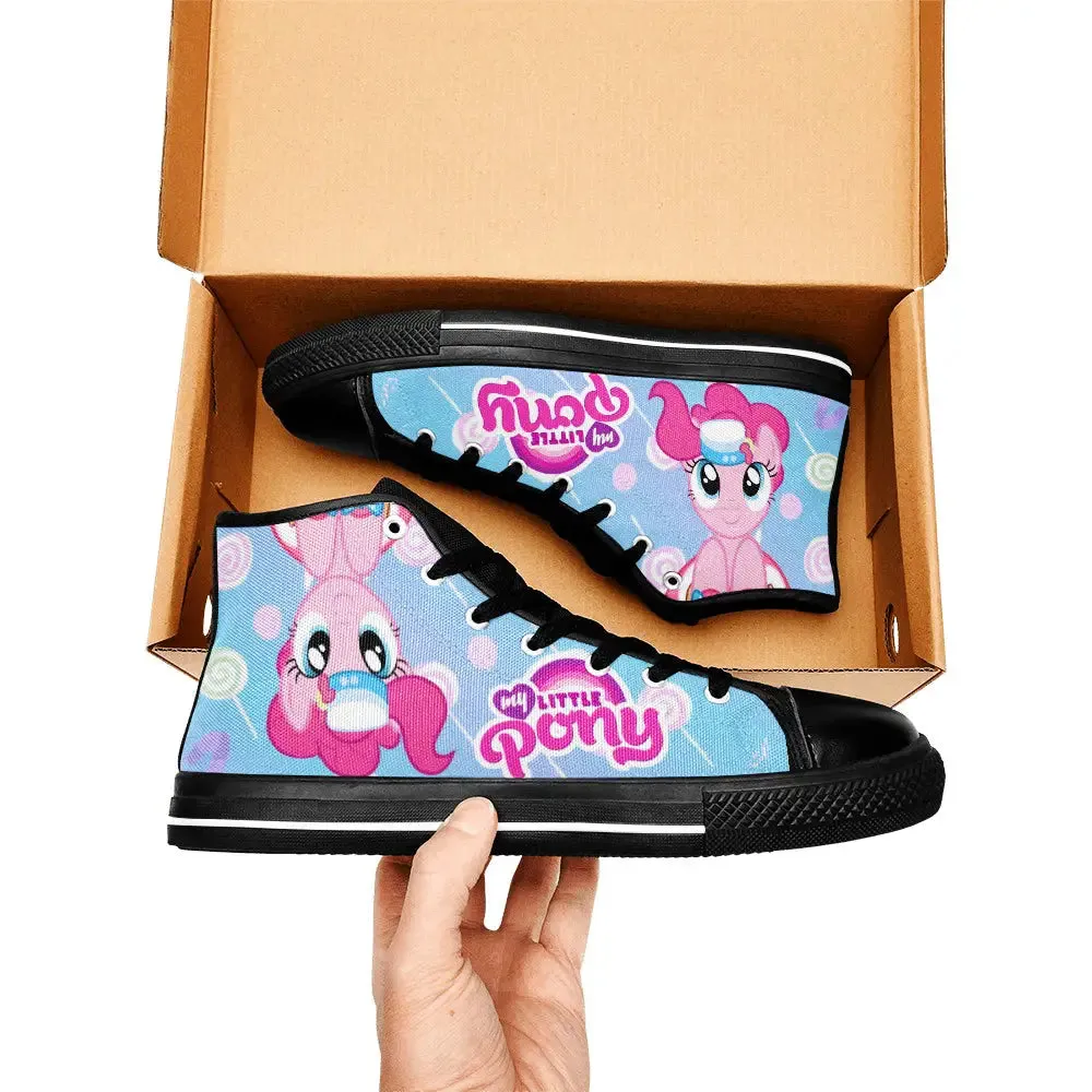 My Little Pony Friendship Is Magic Pinkie Pie Shoes High Top Sneakers for Kids and Adults