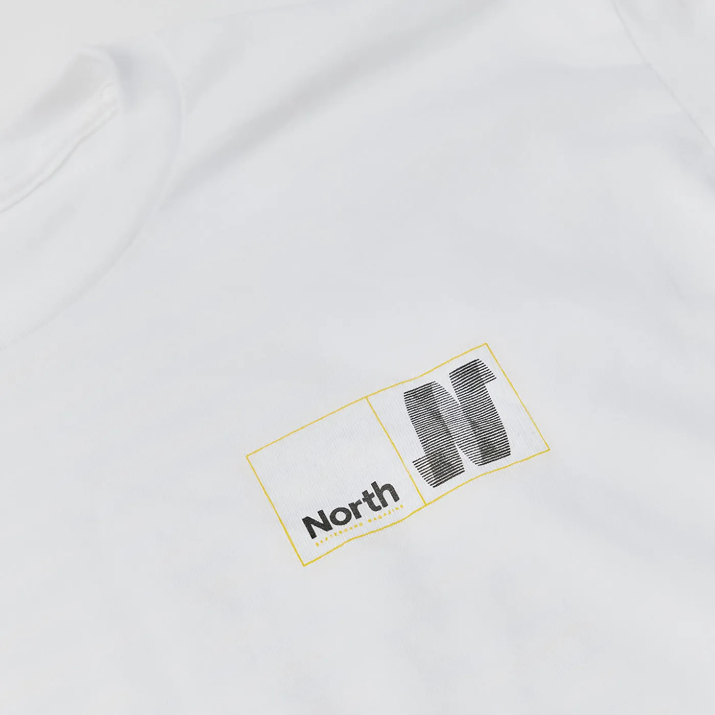 North Skate Mag N Logo T Shirt - White / Black / Yellow