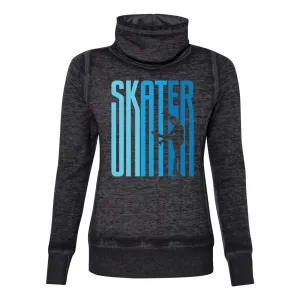 Ombré Skater Cowl Neck Sweatshirt