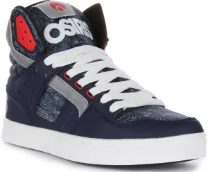 Osiris Clone In Navy Paisly Red For Men