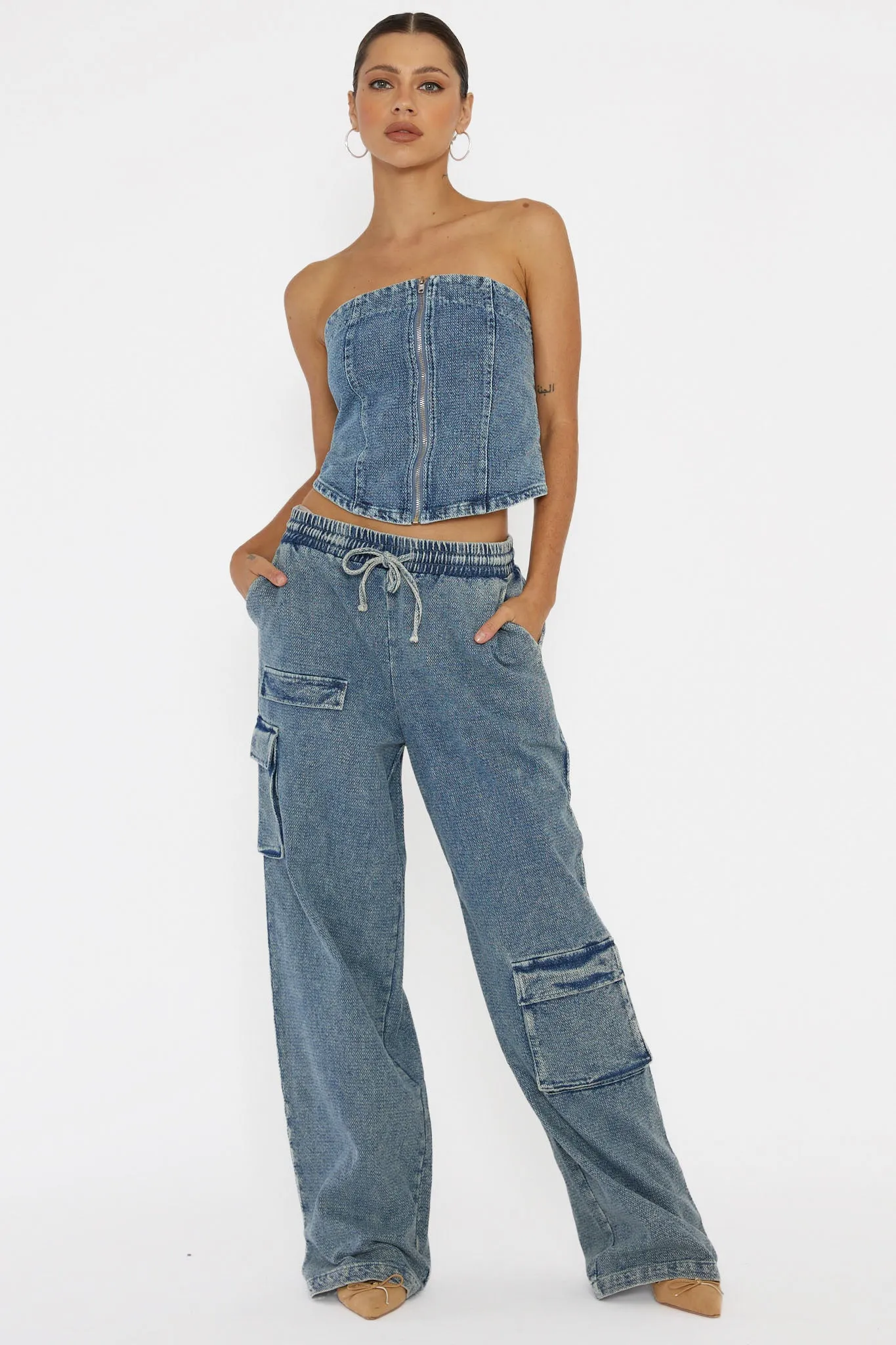 Out Of Touch Cargo Pants Indigo