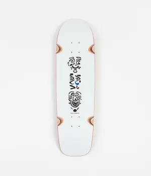 Polar Shin Sanbongi Faces Wheel Well Surfshape Deck - White - 8.75"