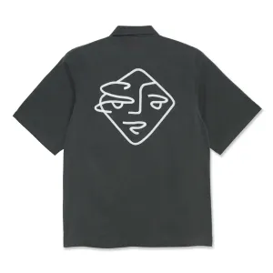 Polar Skate Co Diamond Face Bowling Shirt - Graphite / White