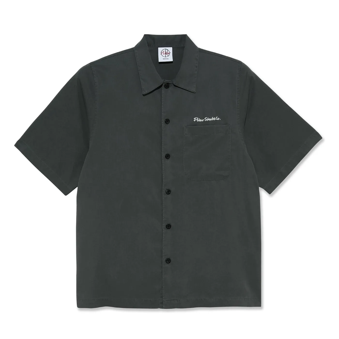 Polar Skate Co Diamond Face Bowling Shirt - Graphite / White