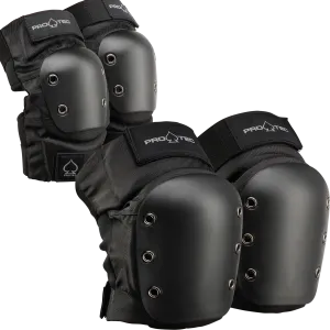 Protec Skate/Street - Elbow and Knee Combo Pack (Black)