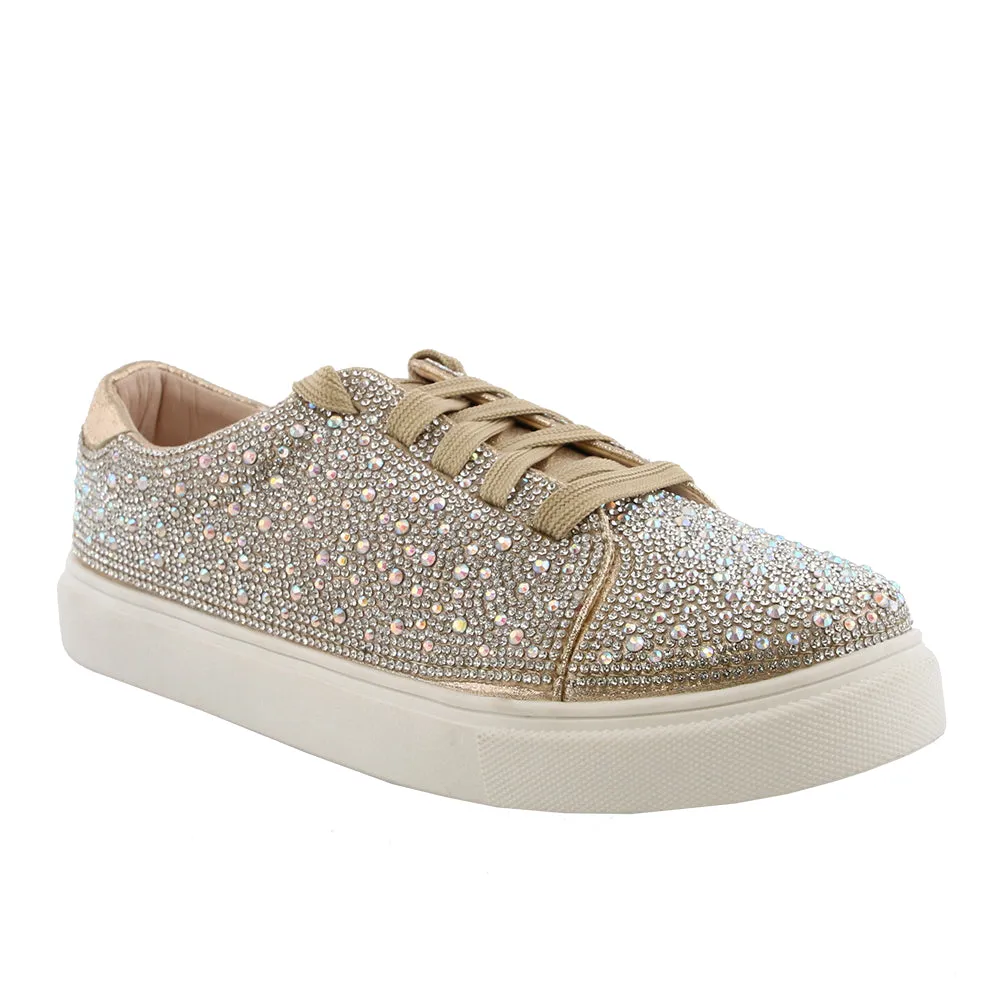 Rhinestone Bedazzled Bridal Sneakers by De Blossom