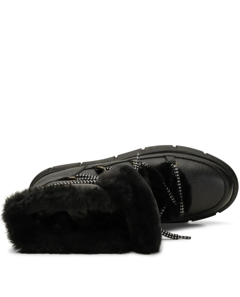 Shoe The Bear Tove Black Leather Snow Boots