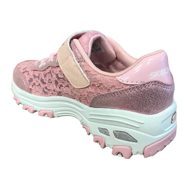 Skechers scarpa sneakers da ragazza D'Lites Lil Lace Gal 664086L LTPK rosa