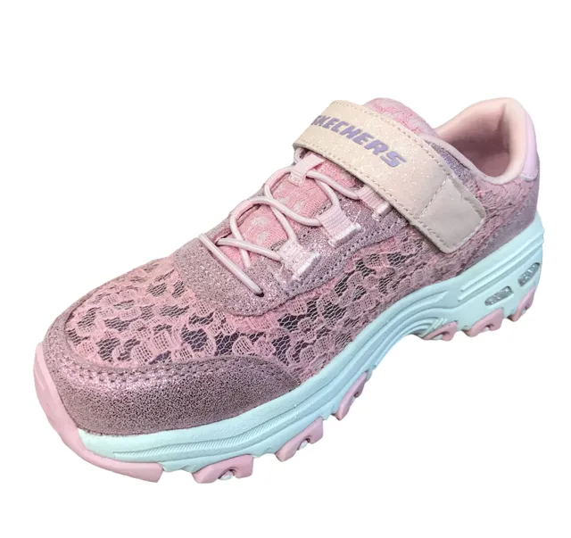 Skechers scarpa sneakers da ragazza D'Lites Lil Lace Gal 664086L LTPK rosa