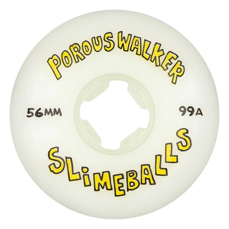 Slime Balls 56mm 99a Stupid Brains Speed Balls White Skateboard Wheels 4pk