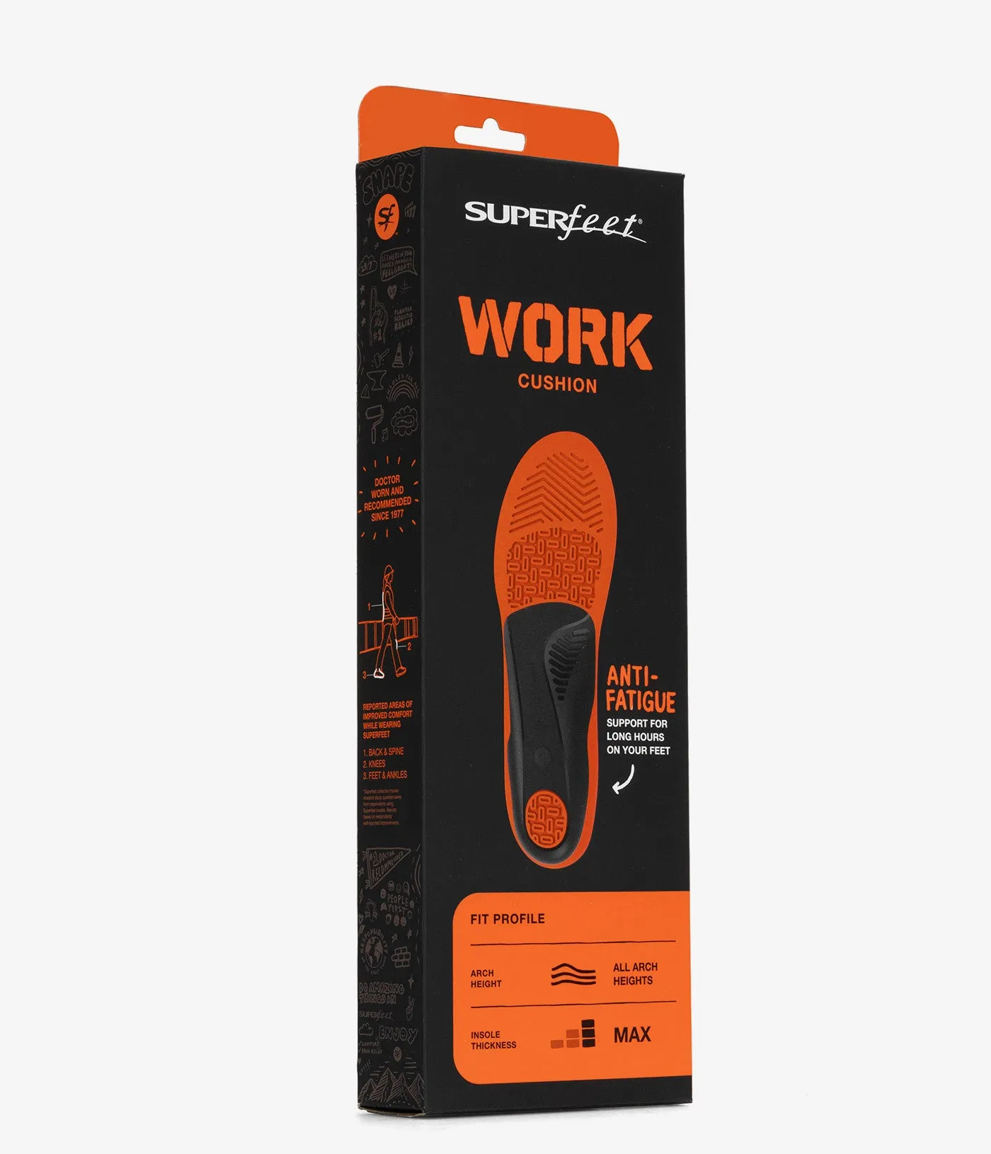 Superfeet Work Cushion Insoles (Orange Blue)