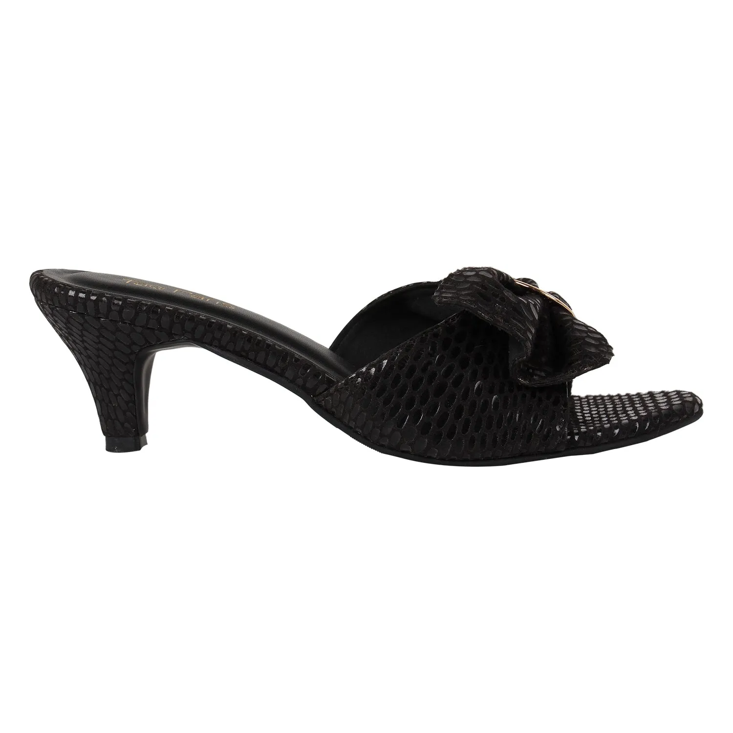 Tao Paris Kay 10017-01 Black Patterned Heels