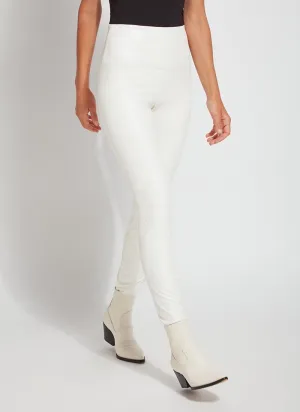 Textured Leather Legging | Snow White