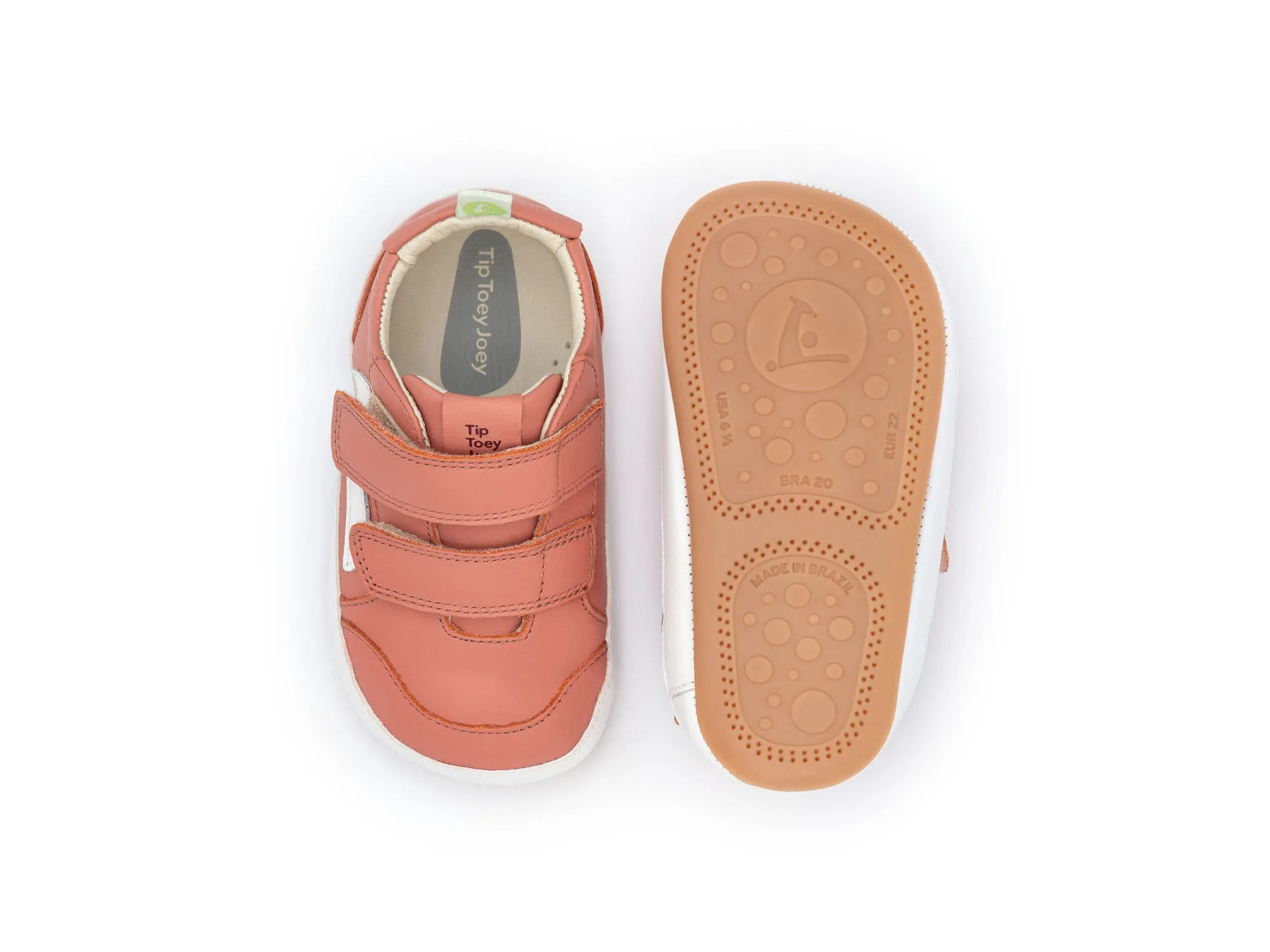 Tip Toey Joey Girl's Landy Sneakers - Rosa Seco / White