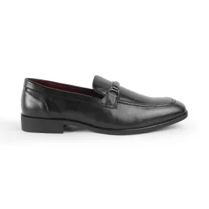 Tresmode Rofel Black Men's Leather Loafers