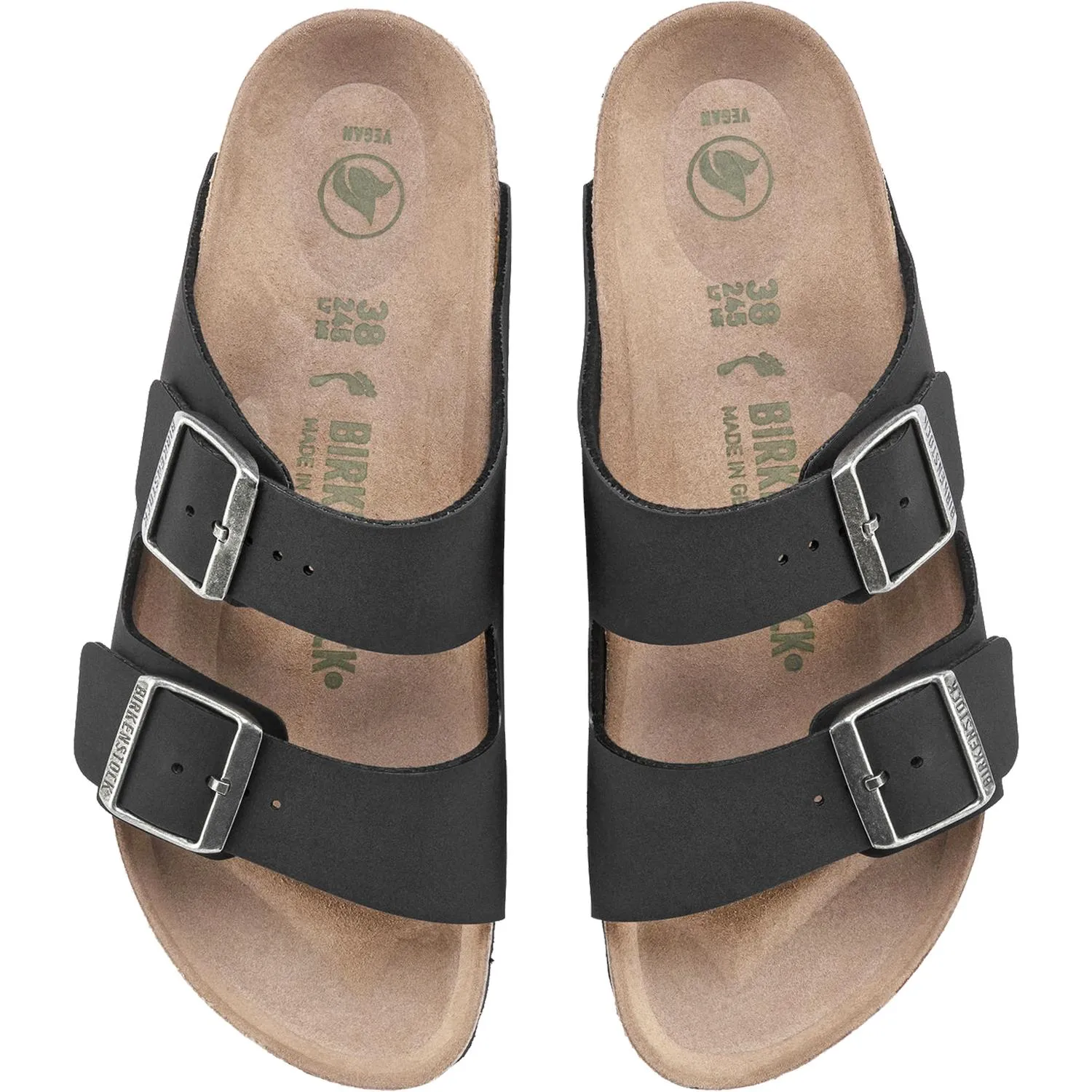 Unisex Birkenstock Arizona Vegan Black Birkibuc