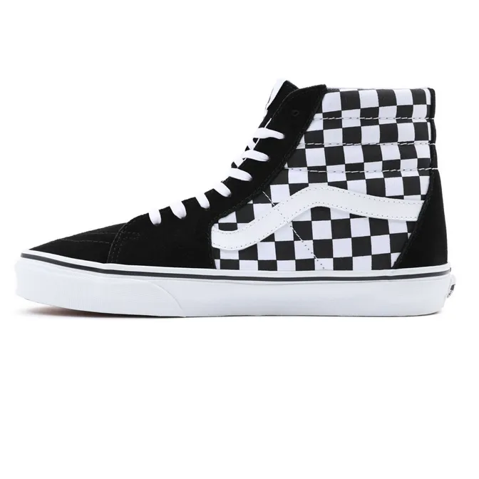 Vans scarpa sneaker alta per uomo e donna SK8-HI VN0A32QGHRK1 quadri bianco nero